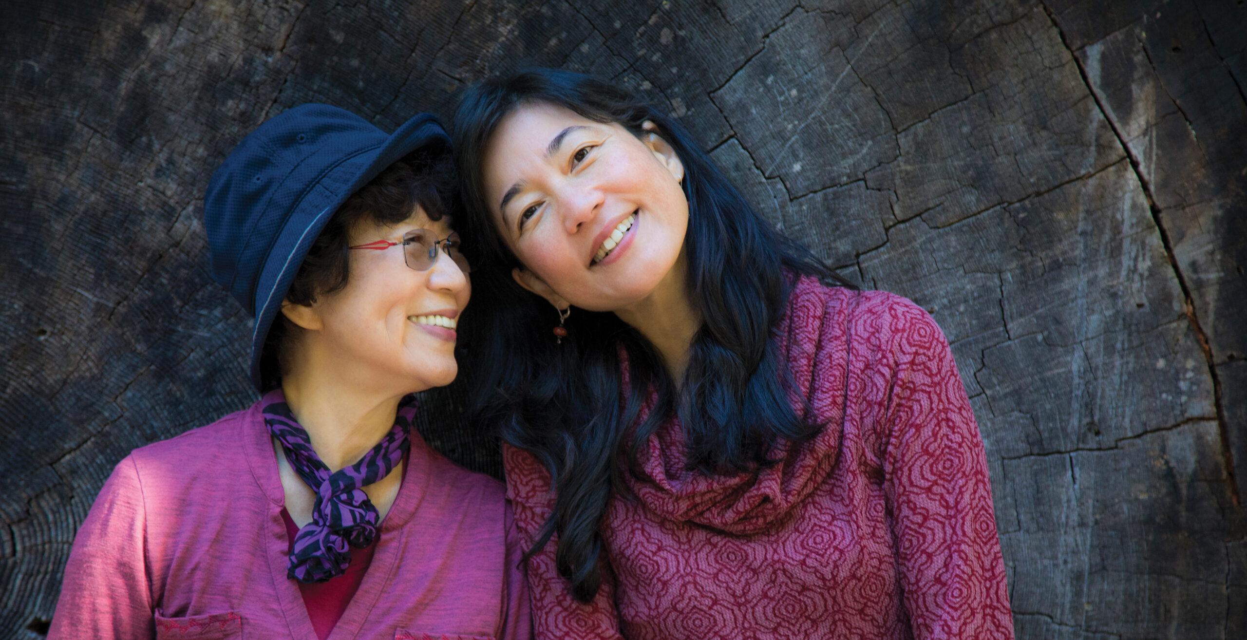 Mother smiles at adult daughter